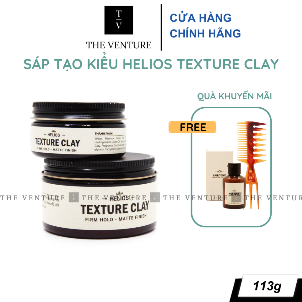 Sáp Vuốt Tóc Helios Texture Clay - 113 Gram