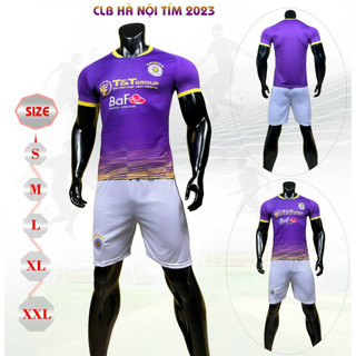 Áo bóng đá hà nội tím 24 - bộ quần áo bóng đá clb hà nội tím 2024