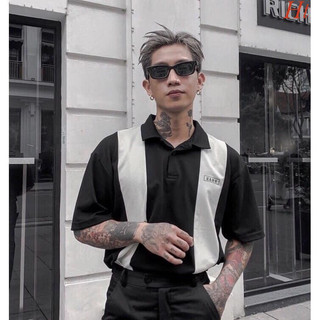 Áo thun có cổ đen sọc trắng , áo polo nam nữ unisex