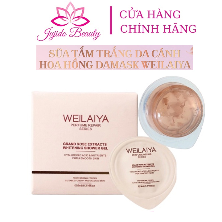 Sữa tắm Weilaiya hoa hồng damask tuỷ mật hương nước hoa thơm lâu dưỡng trắng da test mini 14g