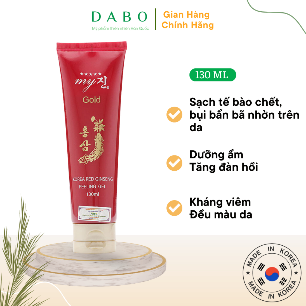 Tẩy tế bào chết Sâm Korea Red Ginseng Peeling Gel My Gold 130ml THIÊN ANH BEAUTY