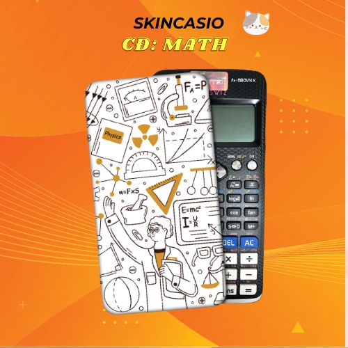 (1 miếng)Miếng Dán Máy Tính Cầm Tay FX-570, FX-580, Casio Chủ đề TOÁN HỌC| DECAL VINYL KHÔNG GÂY BONG TRÓC