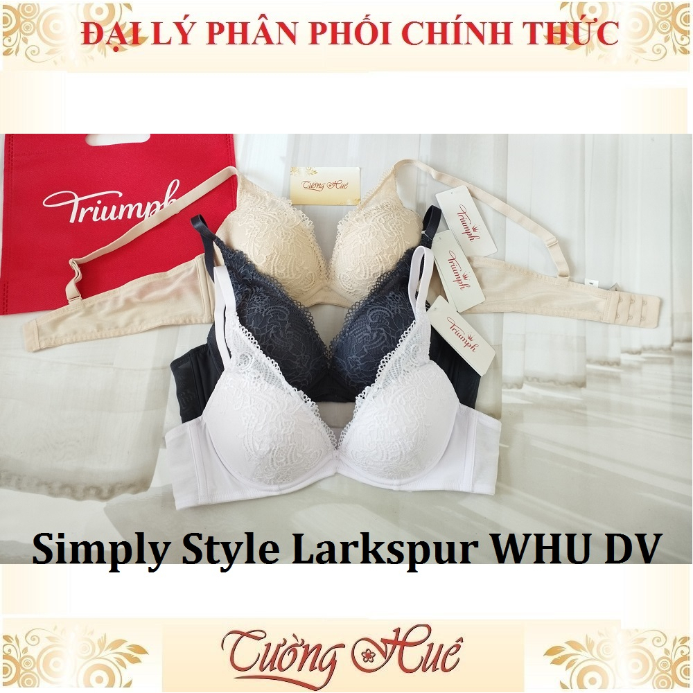 Áo lót nữ Triumph Simply Style Larkspur WHU DV nâng ren xẻ V sâu.