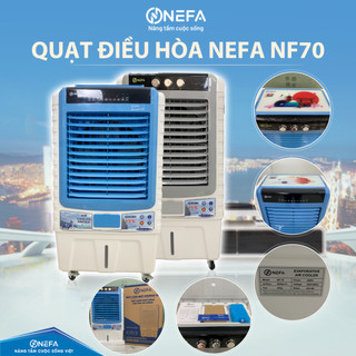 Quạt điều hòa NEFA NF70 có điều khiển dung tích lớn 70L, Quạt nước đá, quạt hơi nước chính hãng cho quán ăn văn phòng