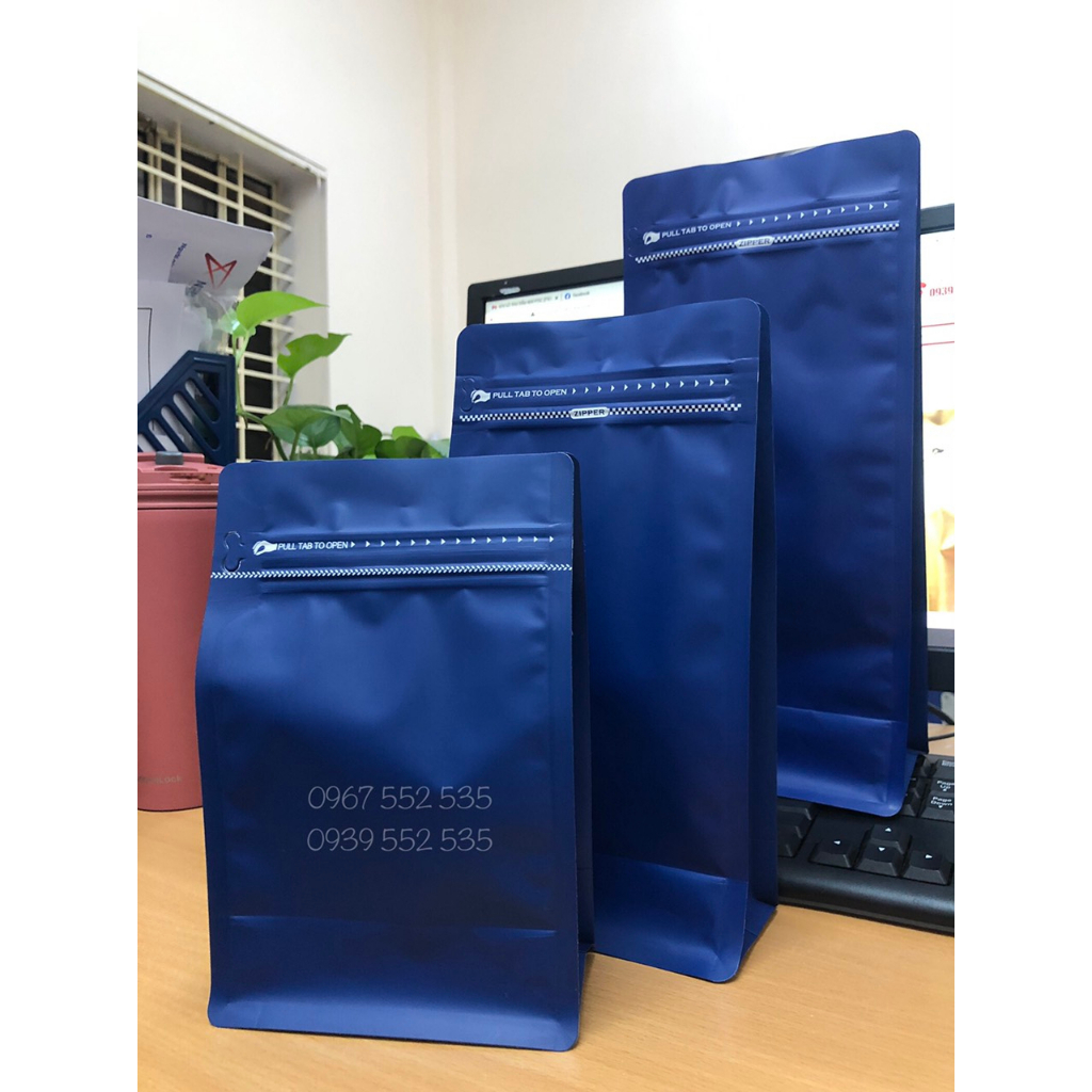 -  túi 8 cạnh đáy bằng đựng cafe, bột, hạt