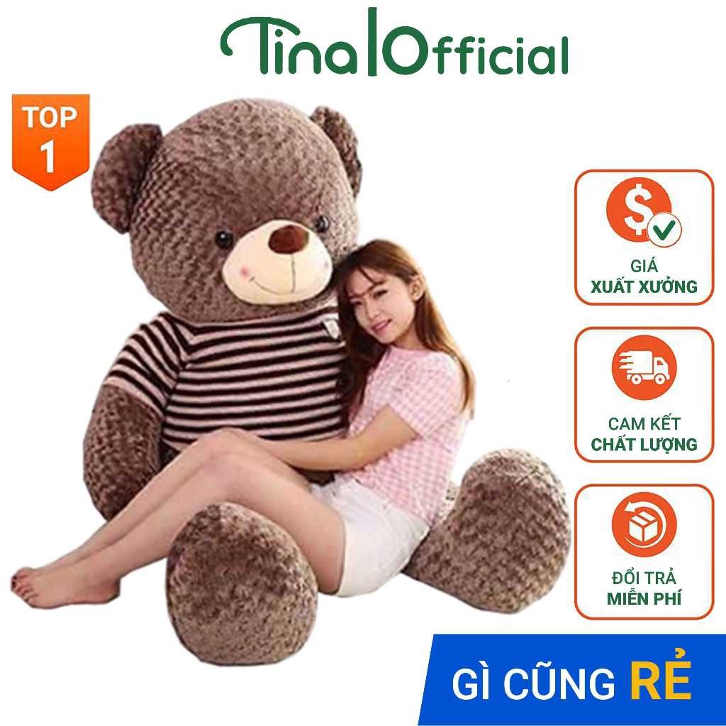 Gấu Bông Teddy 1m8 Khổng Lồ Cho Bé TINA OFFICIAL