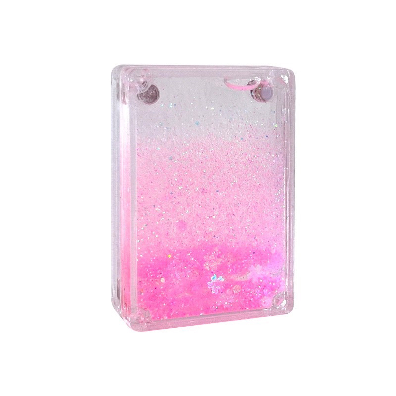 Miếng Acrylic Nhũ Kim Tuyến Nước Chảy Làm Móc Khoá Idol Siêu Xinh