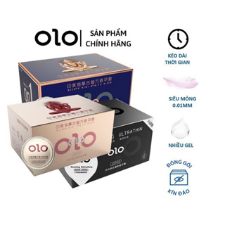 Bao Cao Su siêu mỏng OLO 001, Bcs Gân Gai Kéo Dài Thời Gian QH, Nhiều Gel Bôi Trơn