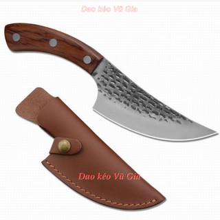 Dao bầu thái lọc thịt mẫu vân báo kèm bao da - Dụng cụ nhà bếp