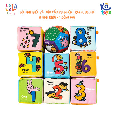 Đồ Chơi Hình Khối Vải Xúc Xắc Vui Nhộn Travel Block 9 pcs (0-2 tuổi)