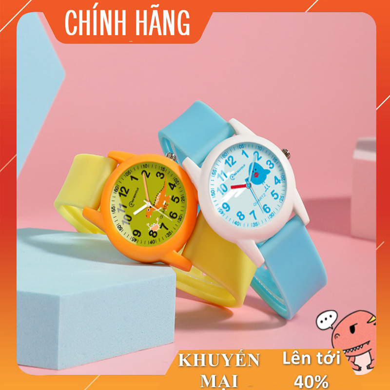 Đồng hồ trẻ em mặt hoạt hình Mingrui dễ thương - Đồng hồ thạch anh trẻ em chống nước 30 mét - Tặng Hộp + Pin