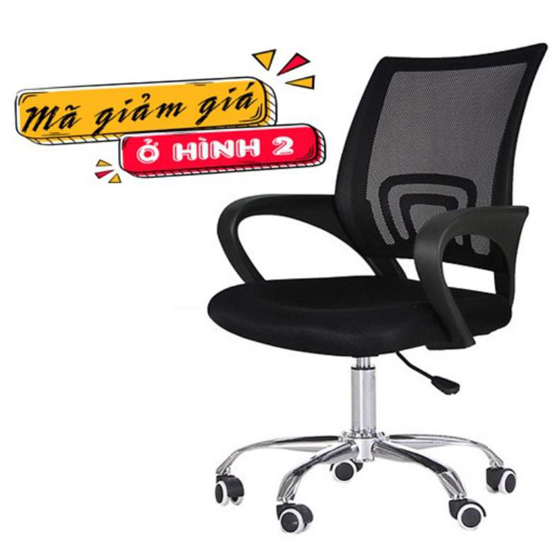 Ghế xoay văn phòngThiết kế lưng cong ,Thiết kế 5 bánh xe ngay dưới các thanh đỡ - hàng nhập khẩu.