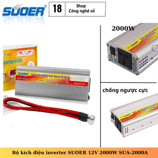 Bộ kích điện inverter suoer 12v 2000w sua-2000a, bộ chuyển nguồn 12v lên 220v công suất 2000w