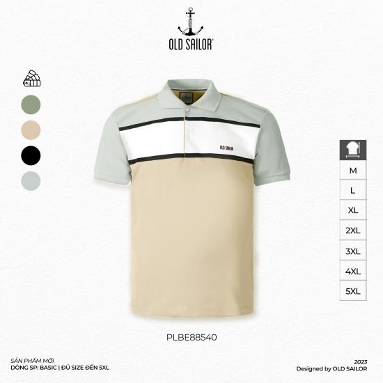 Áo Thun Polo Nam OLD SAILOR Chất Vải Pique Cao Cấp Thấm Hút Mồ Hôi Chống Tia UV Big Size 100kg