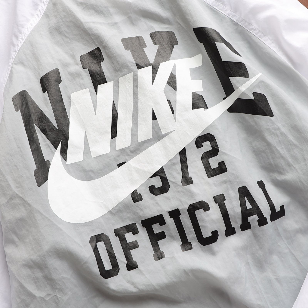 NIKE - Áo khoác thể thao nam nữ Nike Sportswear Heritage Windrunner TREND Unlined Jacket - Xám x Trắng x Đen