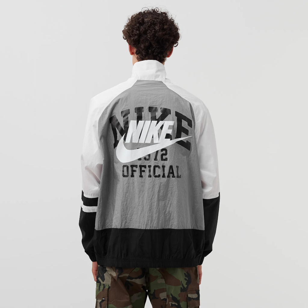 NIKE - Áo khoác thể thao nam nữ Nike Sportswear Heritage Windrunner TREND Unlined Jacket - Xám x Trắng x Đen