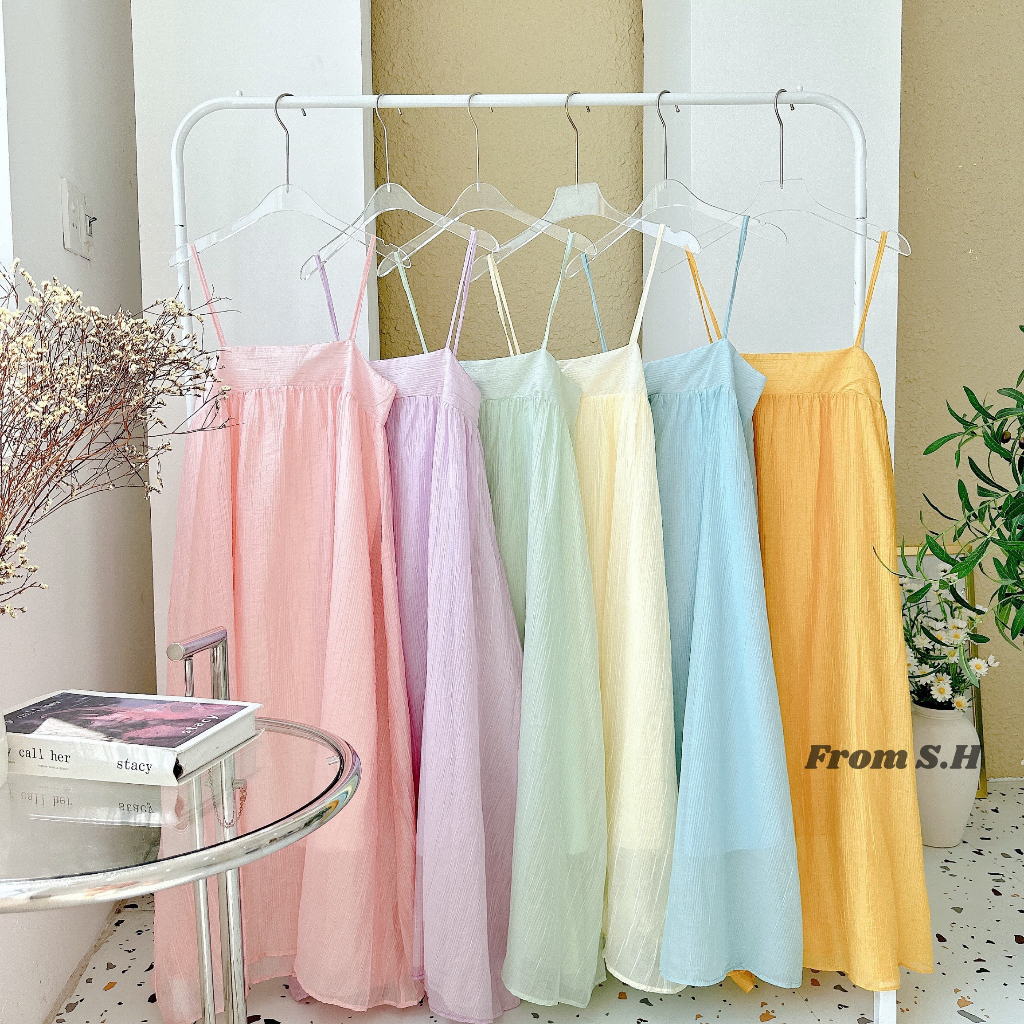 Laila Dress - Váy hai dây maxi chất tơ