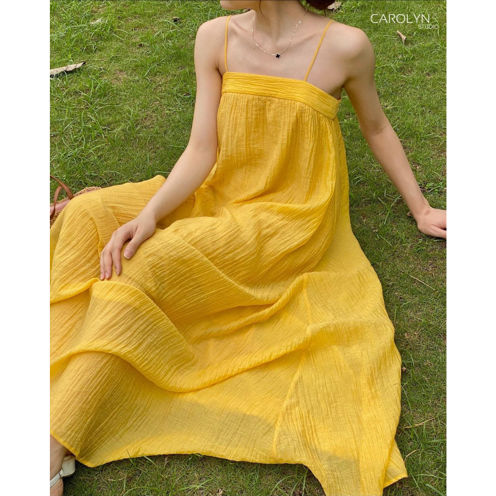 Laila Dress - Váy hai dây maxi chất tơ
