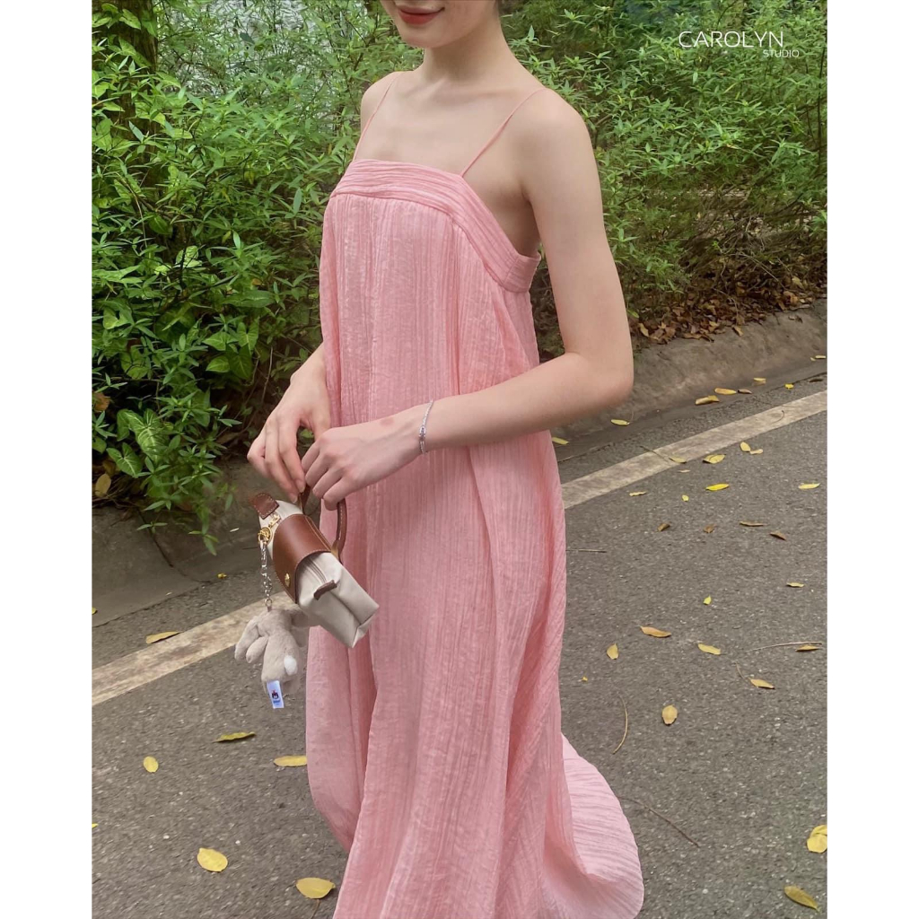 Laila Dress - Váy hai dây maxi chất tơ