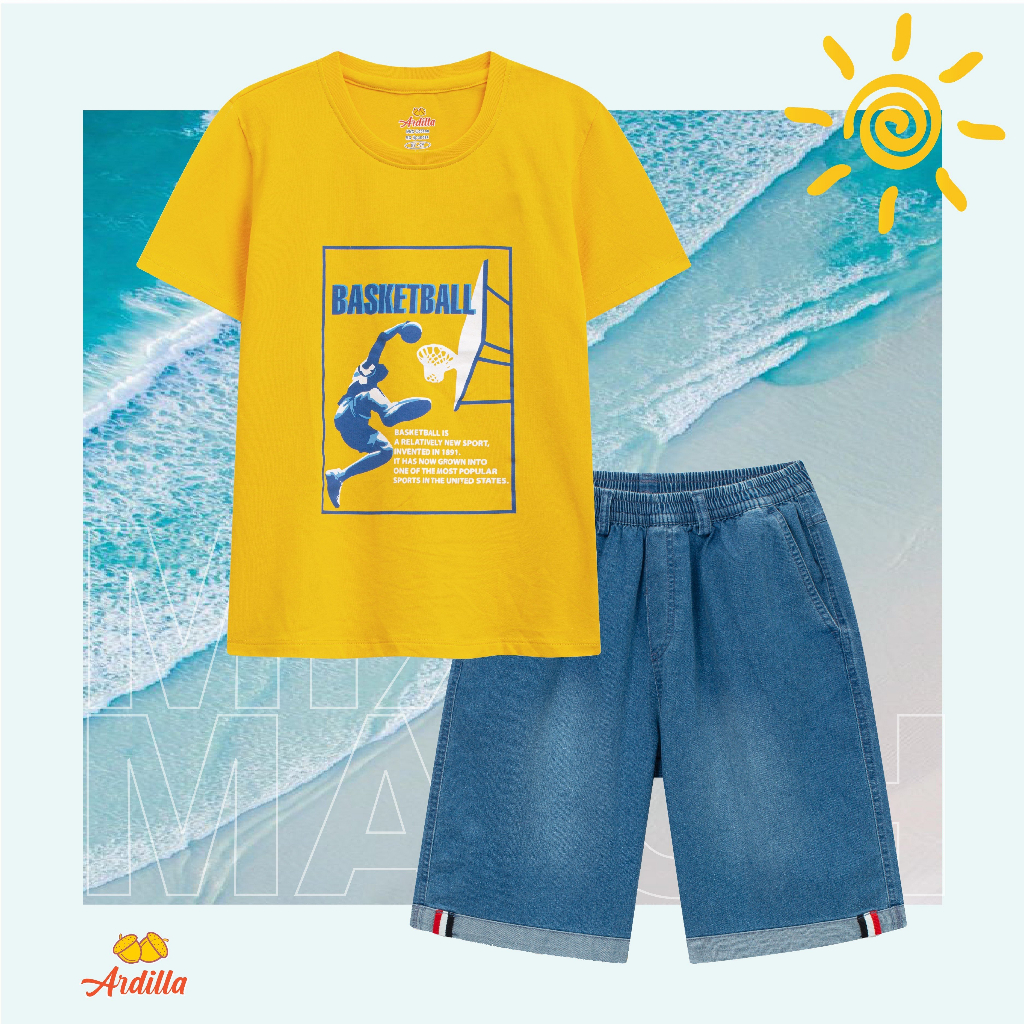 Quần Short Bò/Jeans Bé Trai ARDILLA Vải Mềm Mại, Kiểu Dáng Năng Động Phù Hợp Đi Chơi Cho Bé 6-15 Tuổi 1605/1611/1612