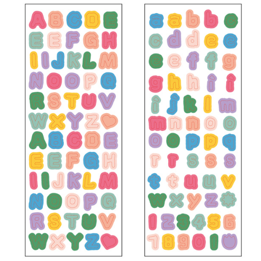 Sticker chữ cái Miếng dán chữ cái dễ thương mẫu phong cách hàn quốc kute dễ thương đầy đủ 24 chữ cái