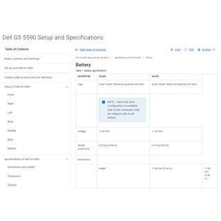 Pin Sạc Dell G5 15 5590