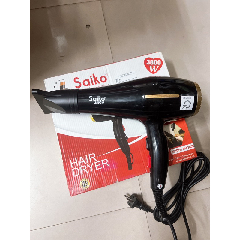 Máy Sấy Tóc Saiko HD 3800 2 Chiều Nóng Lạnh  Công Suất Lớn 3800W