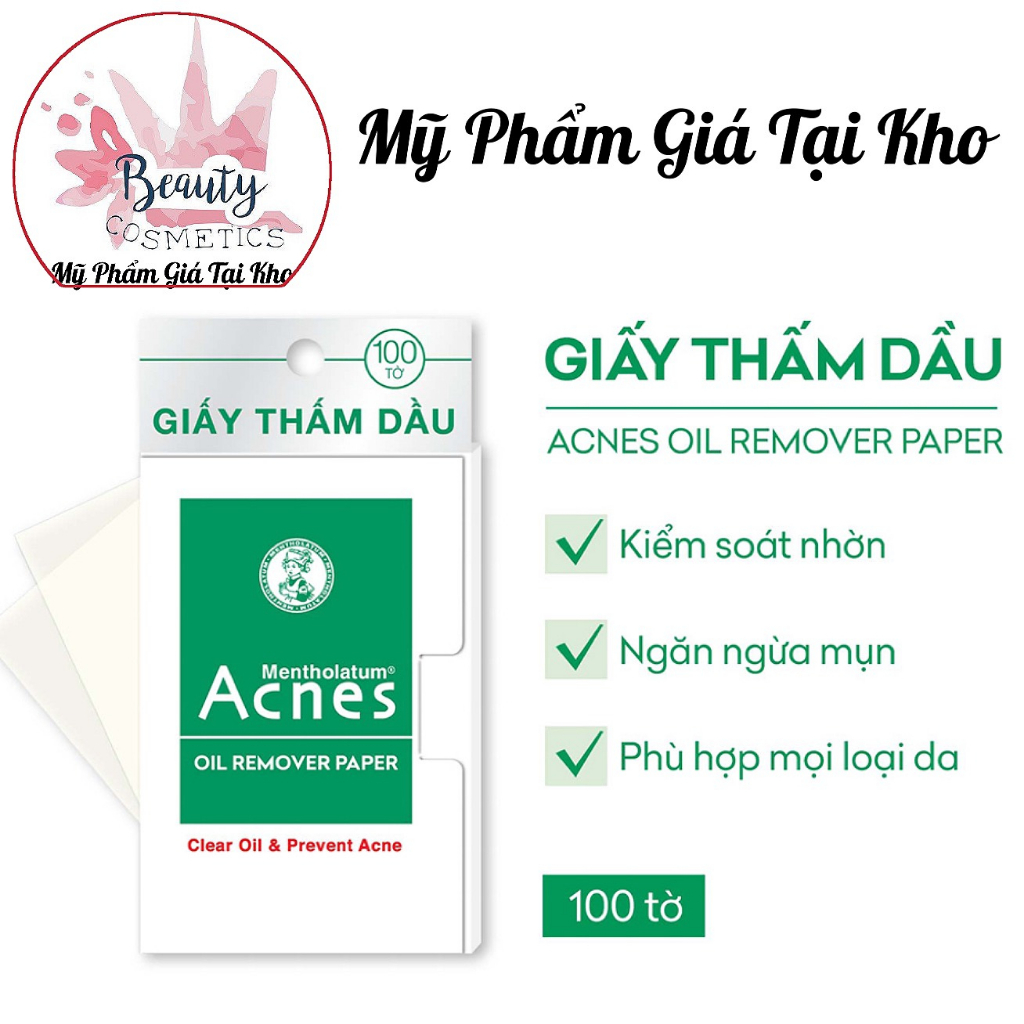 Giấy Thấm Dầu Acnes Oil Remover Paper 100 tờ
