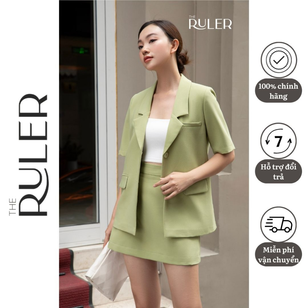 Chân váy chữ A chất vải chéo Hàn THE RULER