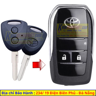 Vỏ Chìa khoá Nâng cấp Độ gập xe Toyota Wigo V707, Avanza V702.2