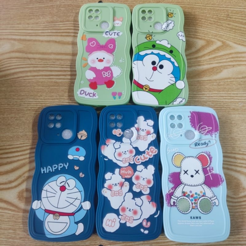 Ốp lưng Xiaomi Redmi 10C /Poco C40 dẻo viền màu lượng sóng lưng in hình thú dễ thương có bảo vệ camera