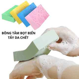 Bông tắm bọt biển Hàn Quốc tẩy tế bào chết làm sạch da