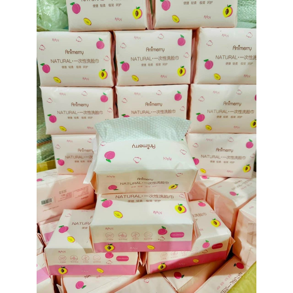 Khăn Mặt Khô Dạng Rút Animerry dùng 1 lần gói 50 miếng