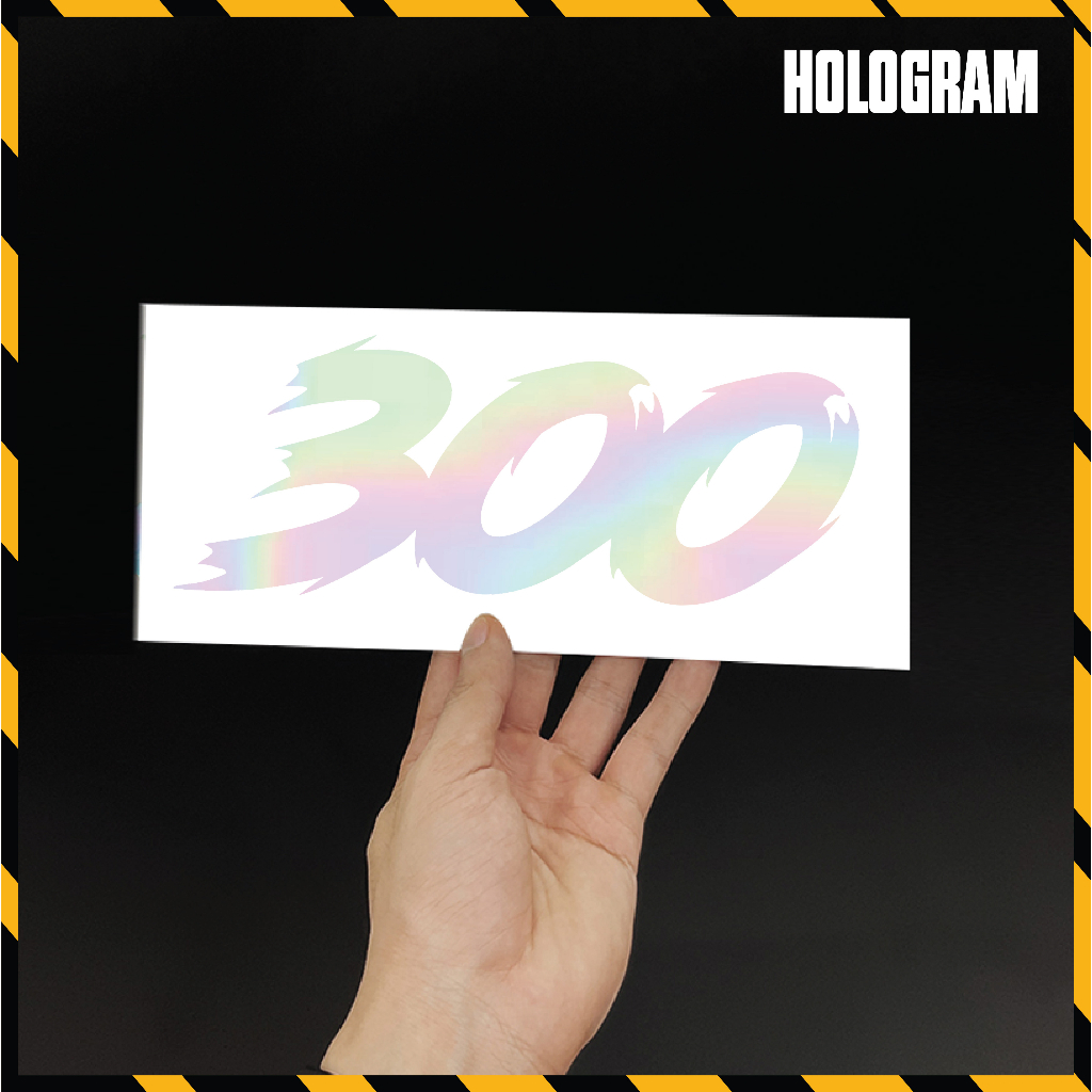 [1 Chiếc] Team Dán Xe Máy Phản Quang | DVT-300 | Tem Decal Sticker Hình Dán Hologram 7 Màu SH 300i Ninja Kawwasaki 300