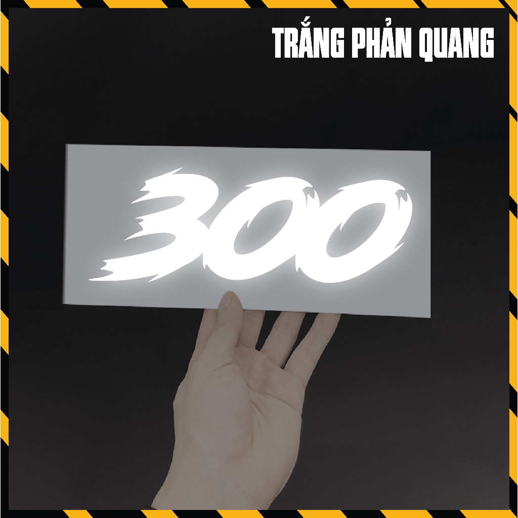 [1 Chiếc] Team Dán Xe Máy Phản Quang | DVT-300 | Tem Decal Sticker Hình Dán Hologram 7 Màu SH 300i Ninja Kawwasaki 300