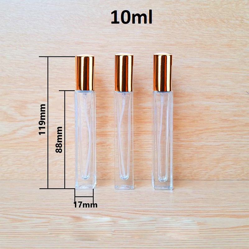 Chai chiết 10ml vuông nắp vàng