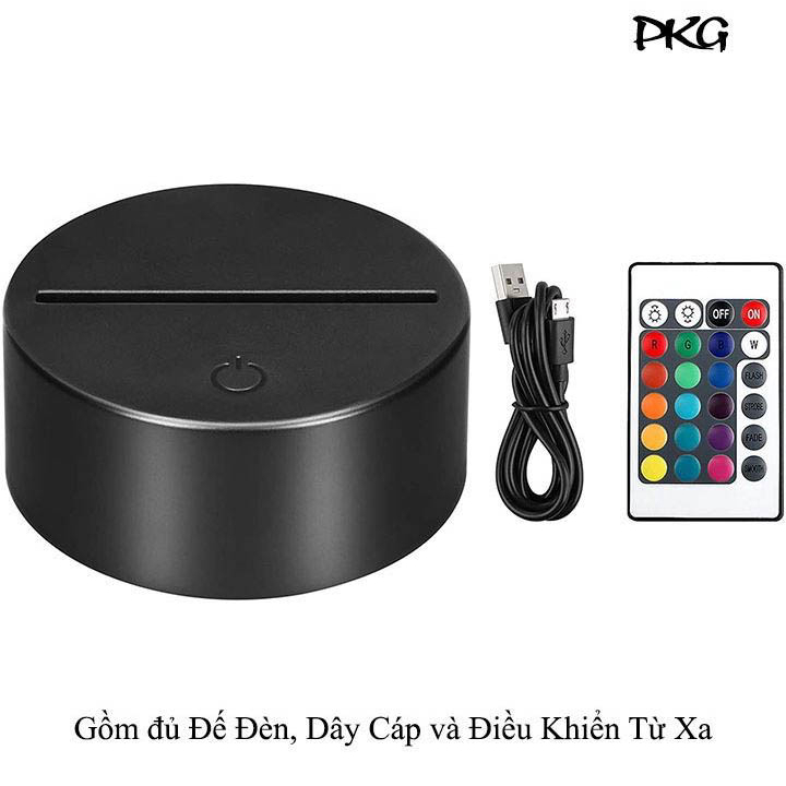 Đèn Ngủ Led 3D Hình KHỦNG LONG BẠO CHÚA T-REX Quà Tặng Trang Trí cảm ứng có Điều khiển từ xa nháy sáng 16 màu
