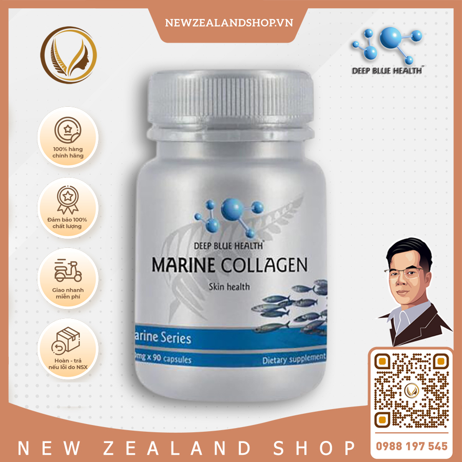 Viên uống collagen cá biển Deep Blue Health Marine Collagen 30 viên