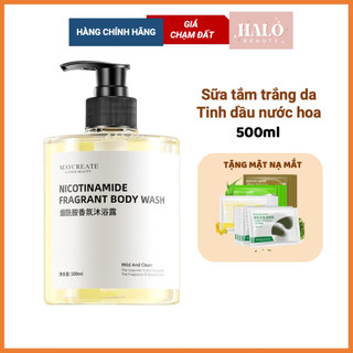 Sữa tắm trắng da Niacinamide dưỡng ẩm trắng da toàn thân thơm lâu mềm mịn 500ml