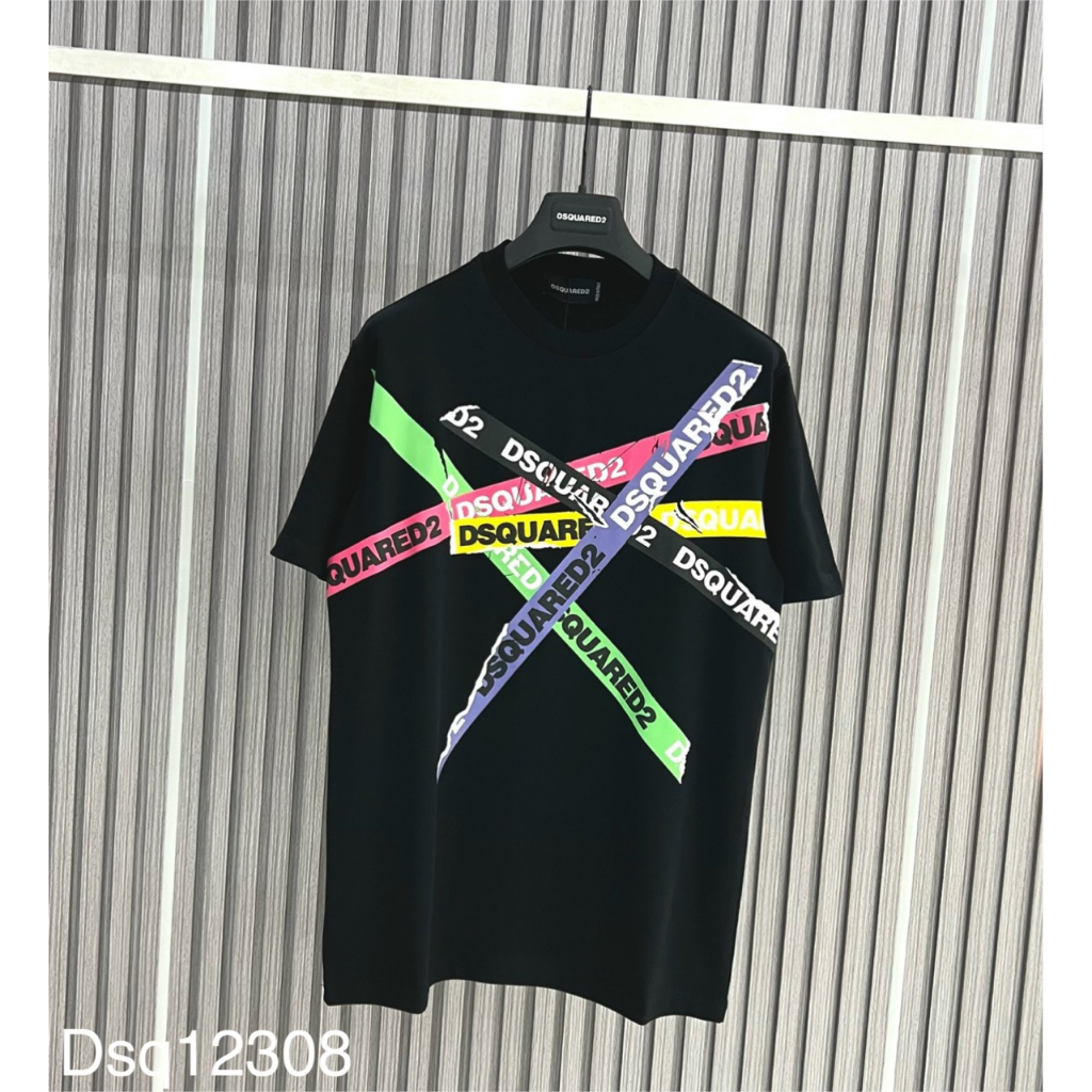 Áo Thun Nam Cotton DSQ Phối Màu, Áo Phông Nam Cotton DSQ Đơn Giản Mới Nhất 2023
