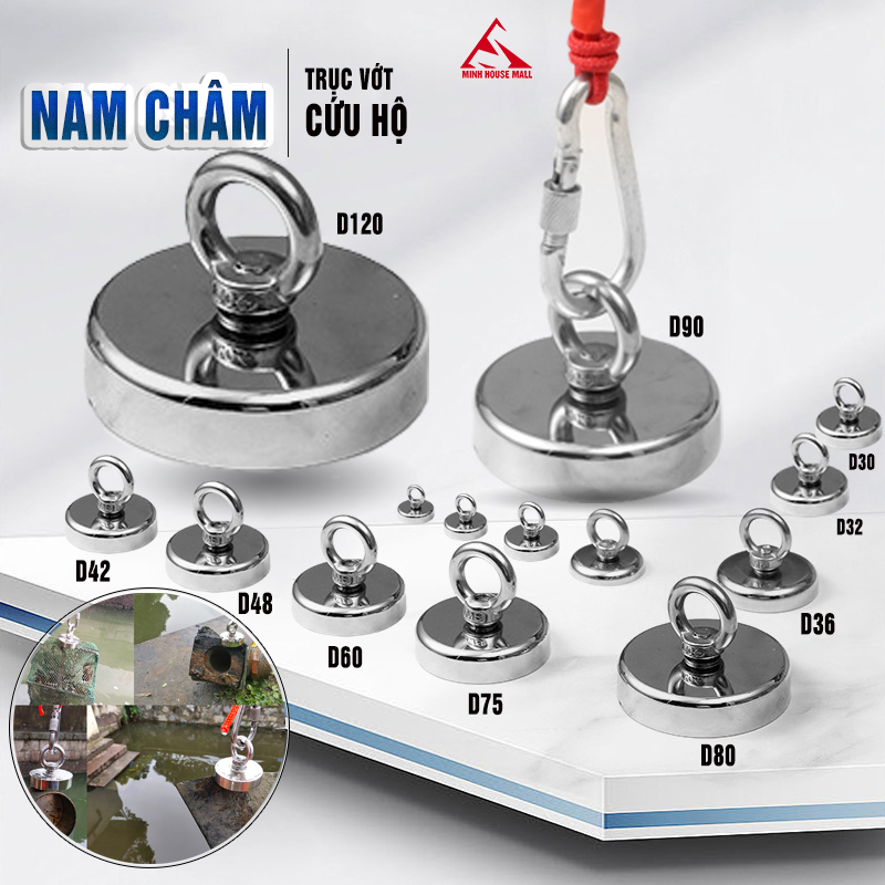 Nam châm siêu mạnh siêu trường Minh House, trục vớt đồ vật, cứu hộ