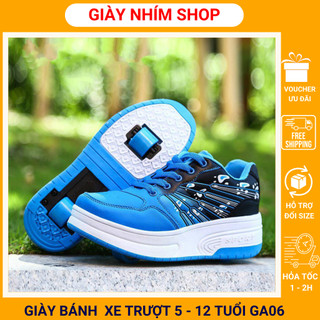 Giày Bánh Xe Loại 2 Bánh Cho Bé Trai 4 - 10 Tuổi Kiểu Dáng Thể Thao GA06