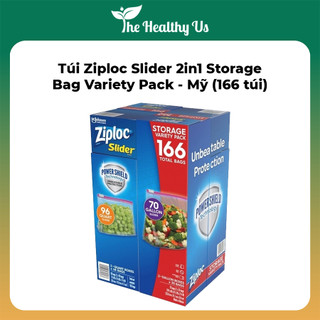 Túi Ziploc Slider 2in1 Storage Bag Variety Pack - Mỹ