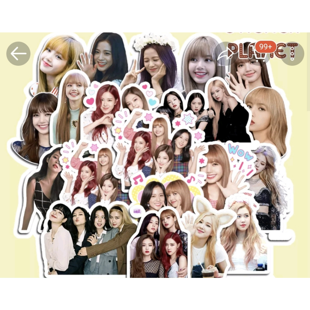 Sổ 12 Tấm Sticker Hình Blackpink  Cắt Sẵn Trang Trí Cute