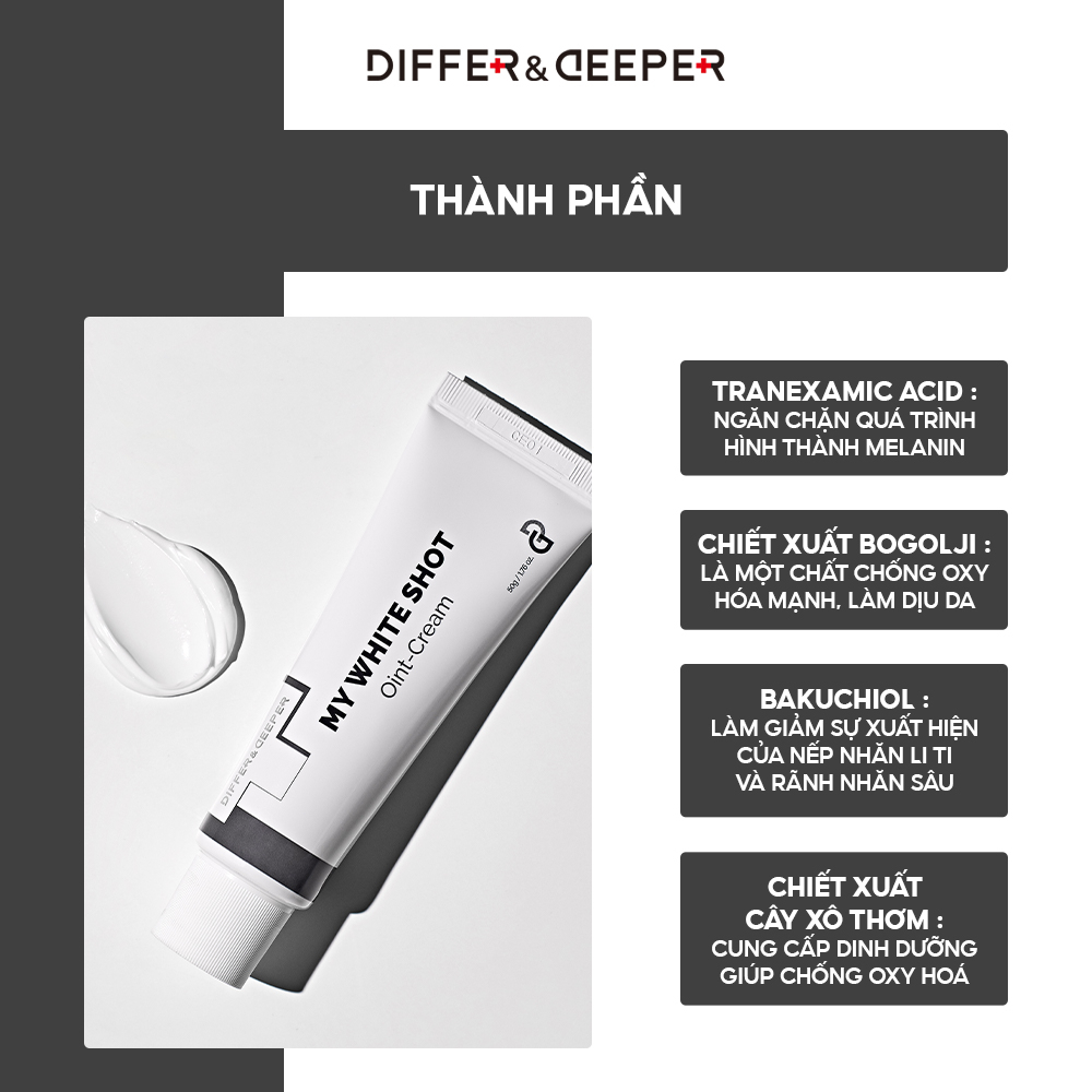 Kem Dưỡng Trắng DIFFER&DEEPER My White Shot Oint-Cream