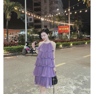 VA648 Váy 2s dập ly nhiều tầng
