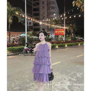 VA648 Váy 2s dập ly nhiều tầng