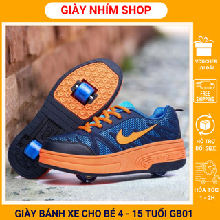 Giày trượt giày patin có bánh xe dưới đế giày cho trẻ em nam nữ 4 - 15 tuổi NHÍM SHOP GB01 3 trong 1 vừa trượt vừa đi bộ