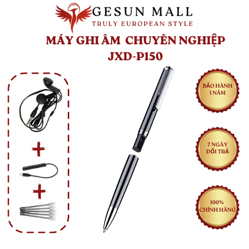 Máy ghi âm, Bút ghi âm JXD P150 thông minh, nhỏ gọn, siêu lọc âm dung lượng 32/64GB pin trâu 72h - Bảo hành 12 tháng