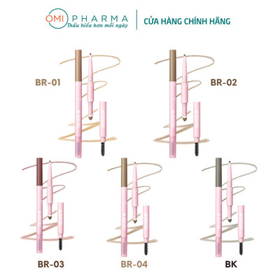 Kẻ Lông Mày 3 Trong 1 Bút Chì Kẻ Mày, Cọ Phấn Bột Và Cọ Chải Bền Màu Lâu Trôi Chống Thấm Nước Daisy Doll Nhật Bản 0.4g